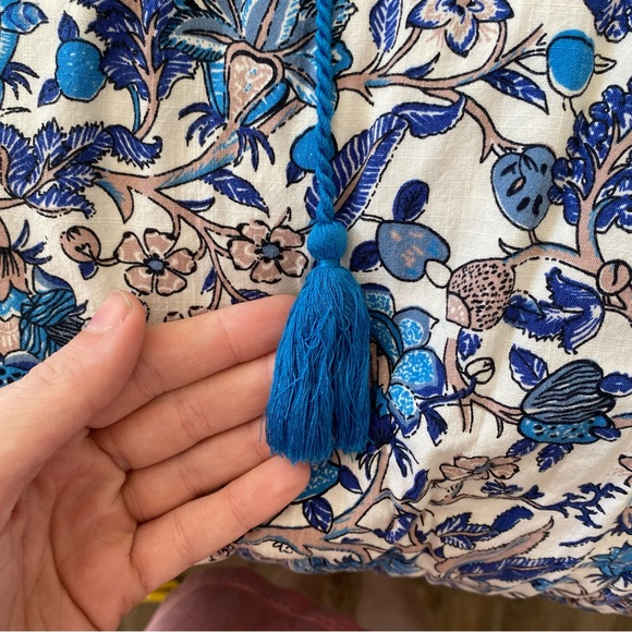 Floral Blue and White Knox Rose Women's Dress - Picture 3 of 3